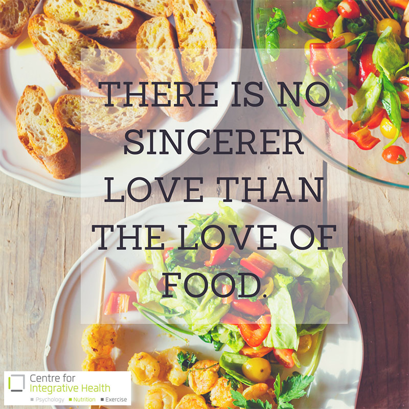 There is no sincerer love than the love of food