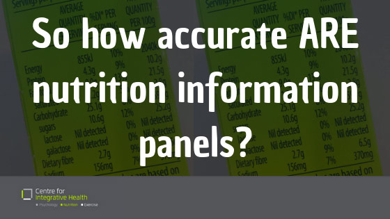 How accurate are nutrition information panels?