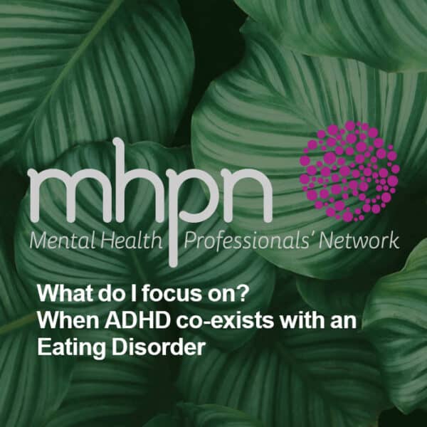 Leafy background flyer with the logo for MHPN on it